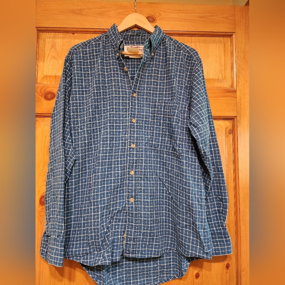 Wrangler Rugged Wear Men's Plaid Long Sleeve Shirt